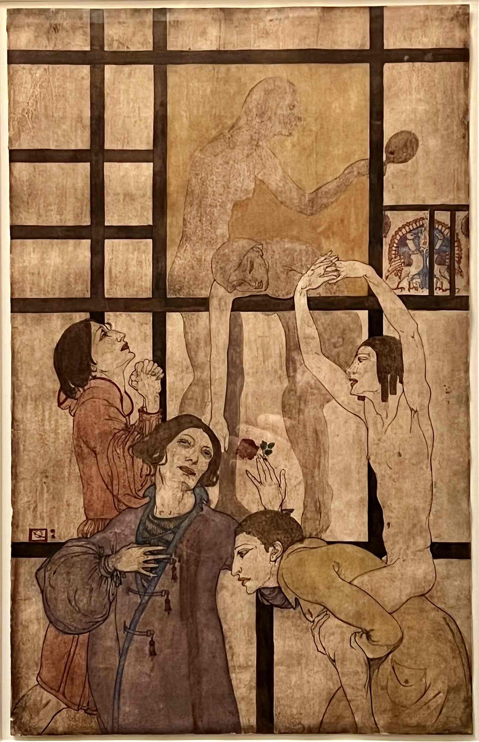 Mina Loy, La Maison en Papier, 1906, gouache and graphite on paper, 19 3/4 x 12 1/2 in. (50.17 x 31.75 cm). Private collection.