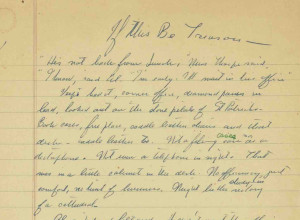 Manuscript of Steinbeck's unpublished story in response to McCarthyism, If This Be Treason