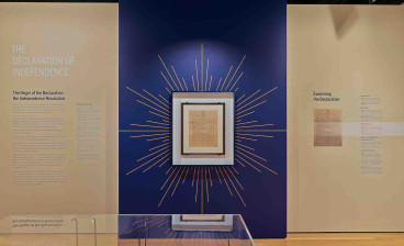 The Declaration of Independence: Long Trail to Liberty installation photo